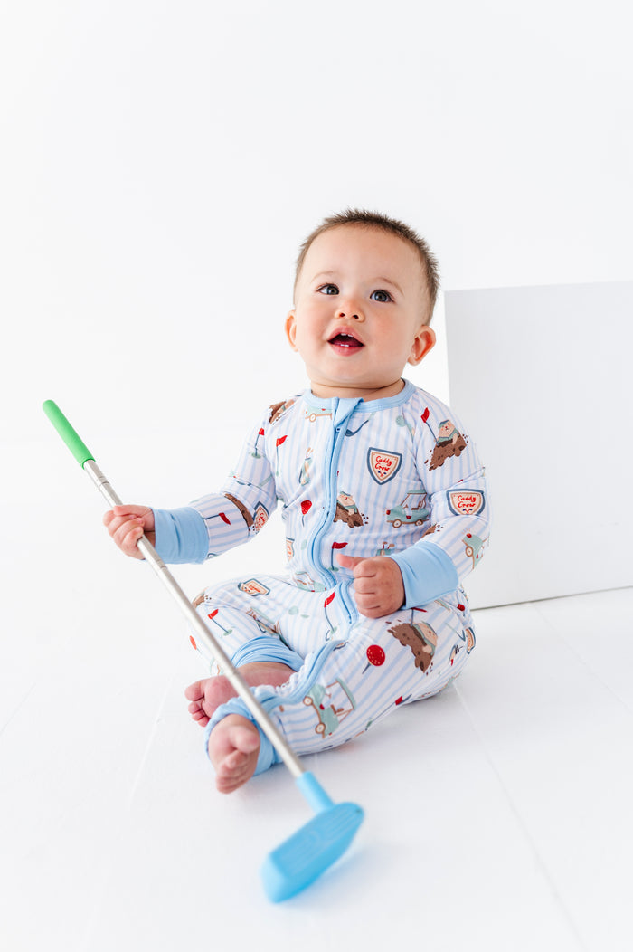 Caddy Convertible Footies- Blue