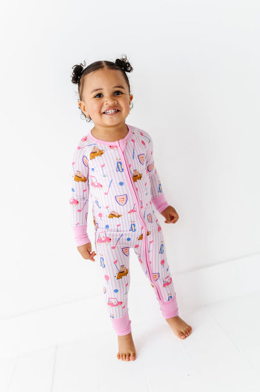 Caddy Convertible Footies- Pink