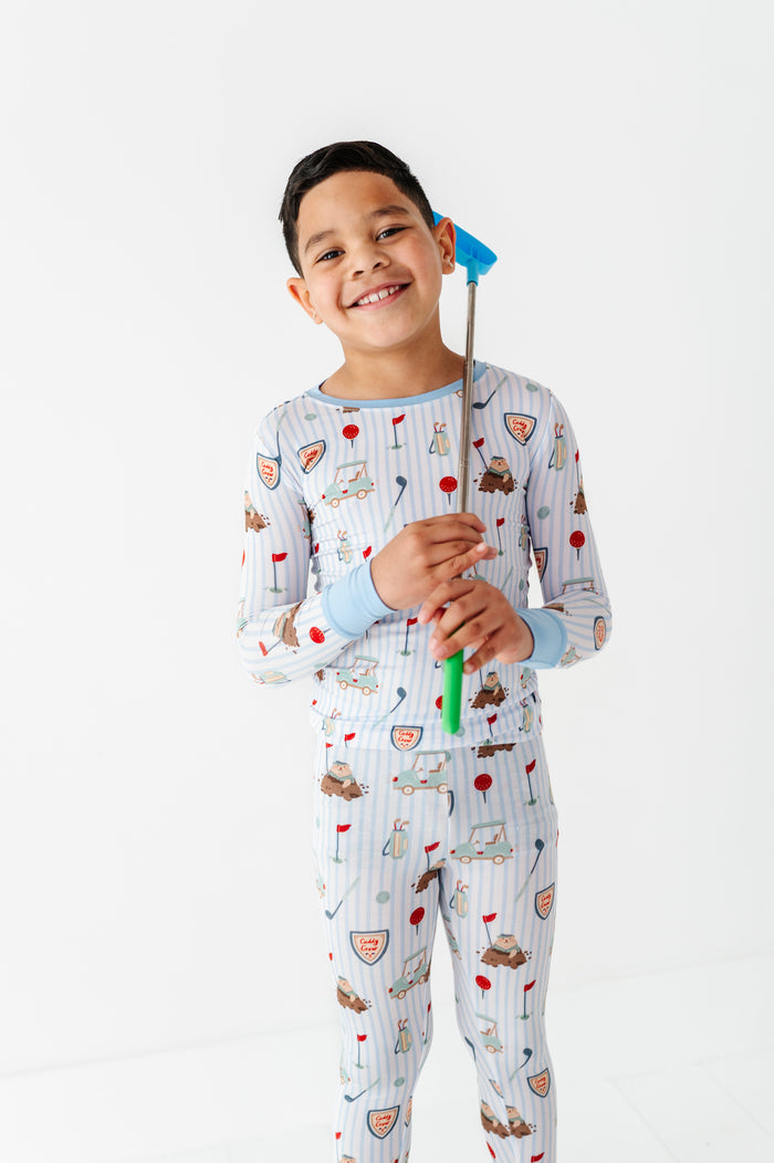 Caddy Crew Kids Pajamas- Blue