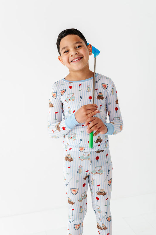 Caddy Crew Kids Pajamas- Blue
