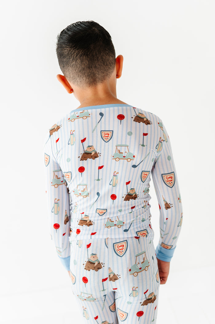 Caddy Crew Kids Pajamas- Blue