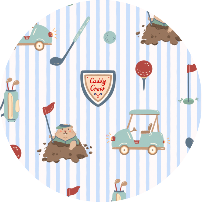Caddy Crew Kids Pajamas- Blue