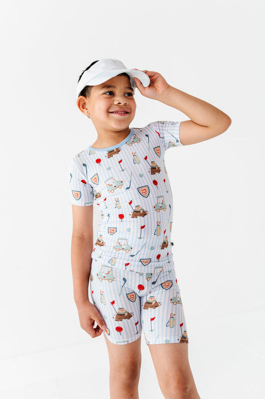 Caddy Crew Shorts Pajamas - Blue