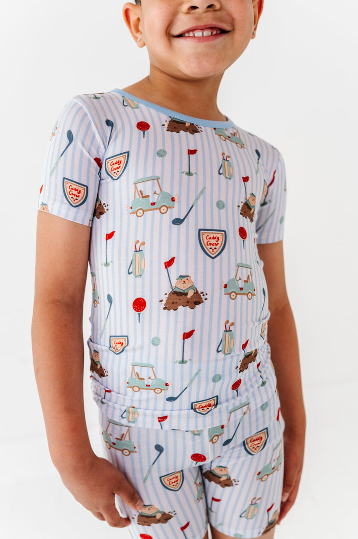 Caddy Crew Shorts Pajamas - Blue