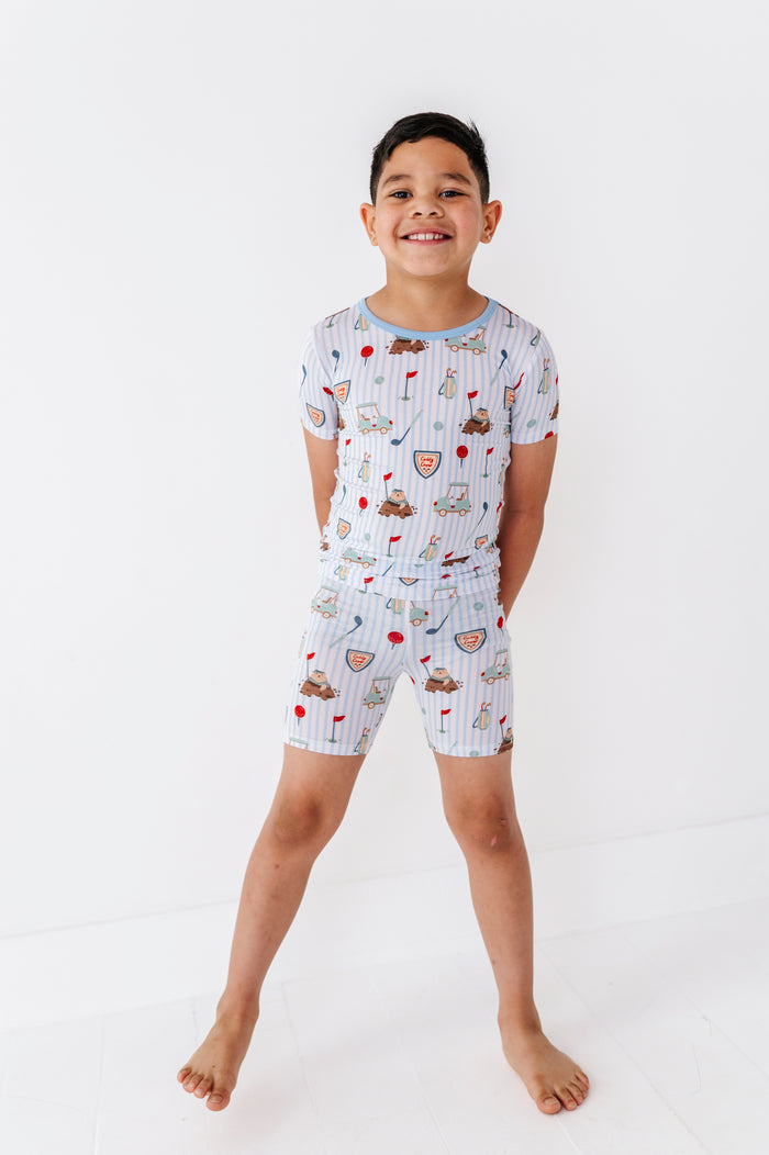 Caddy Crew Shorts Pajamas - Blue