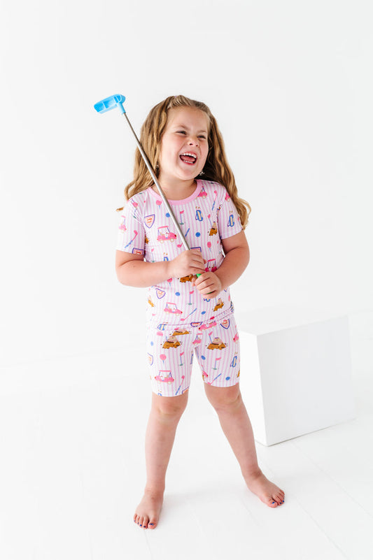 Caddy Crew Shorts Pajamas - Pink