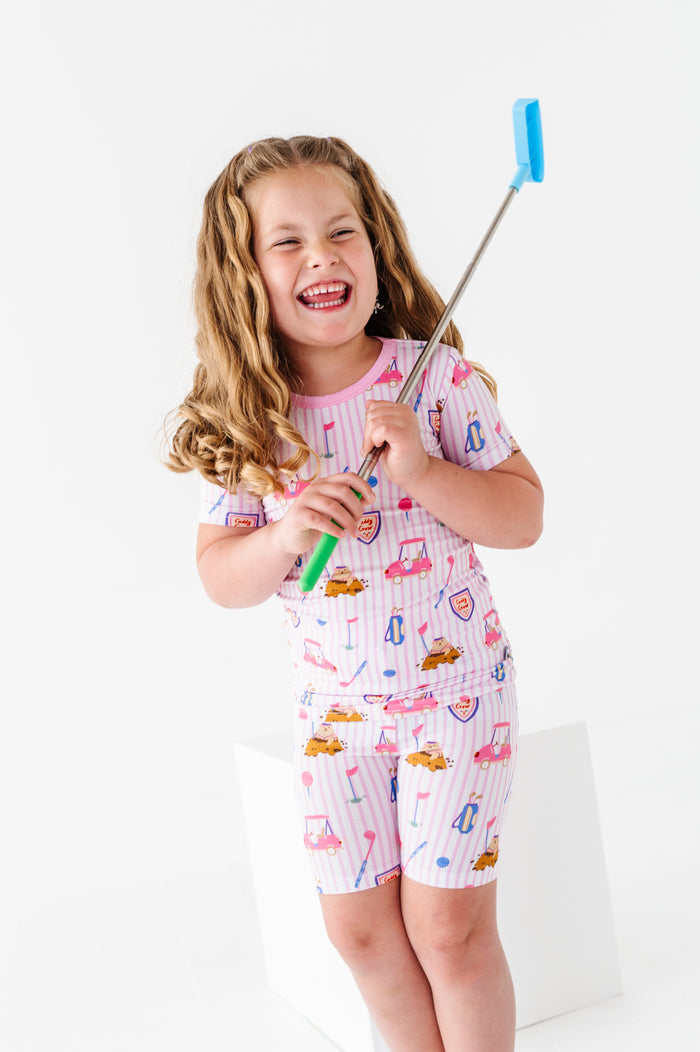 Caddy Crew Shorts Pajamas - Pink