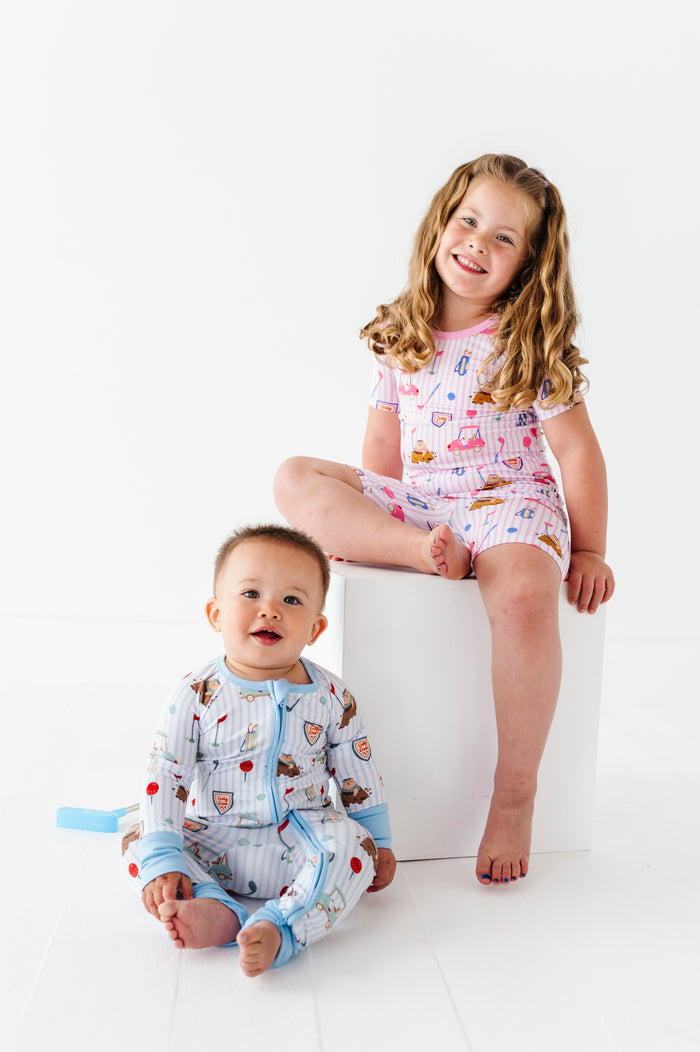 Caddy Crew Shorts Pajamas - Pink