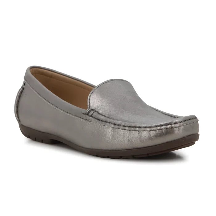 Catarina Casual Flats Pewter Metallic