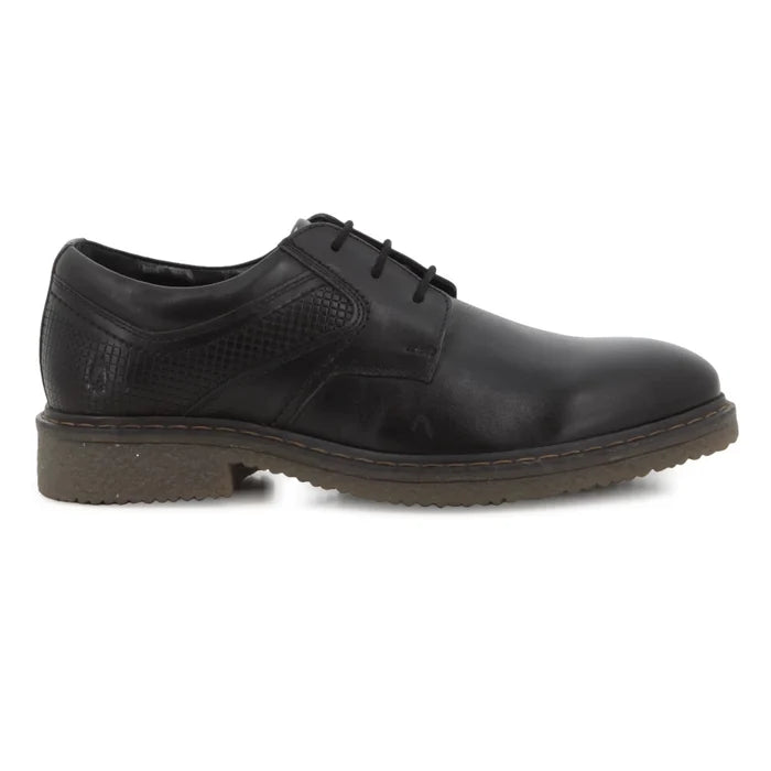 Chauncey Lace Up Black Leather