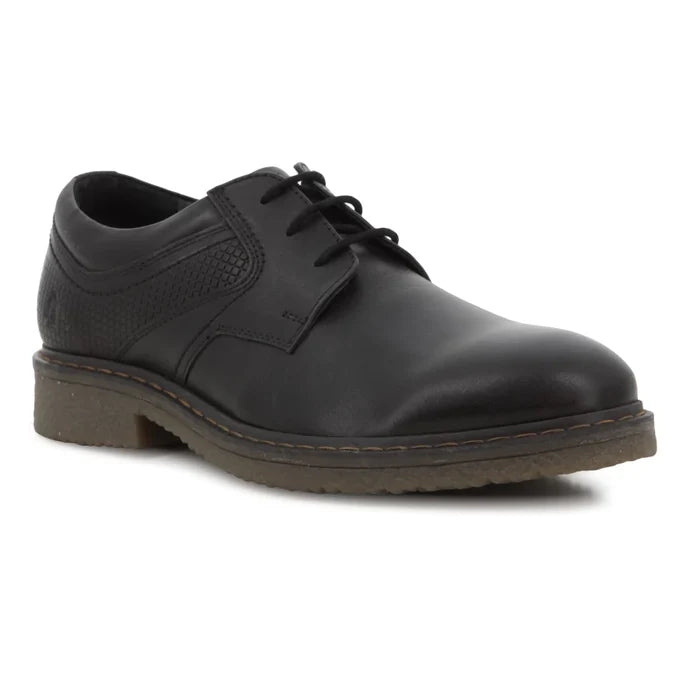 Chauncey Lace Up Black Leather