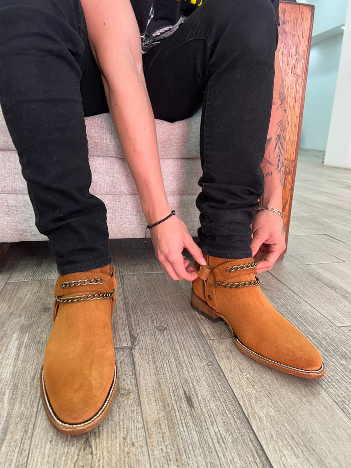 CHESTNUT ANKLE BOOTS
