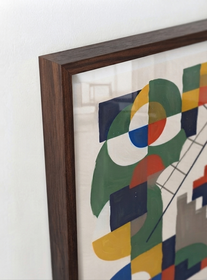 21x29.7 cm / 8x12" Framed | Brown Frame