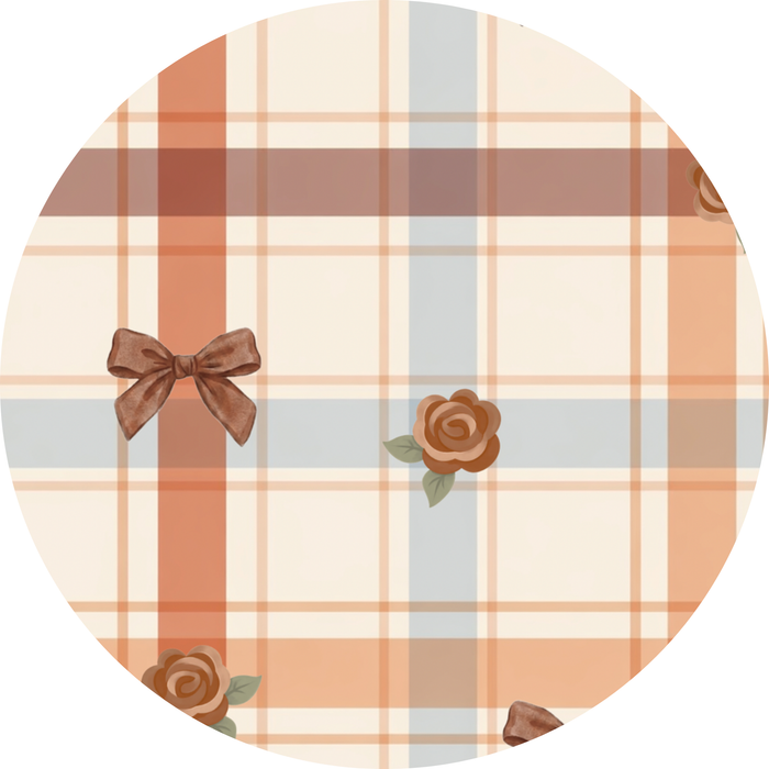 Cinnamon Bloom Plaid Convertible Footies
