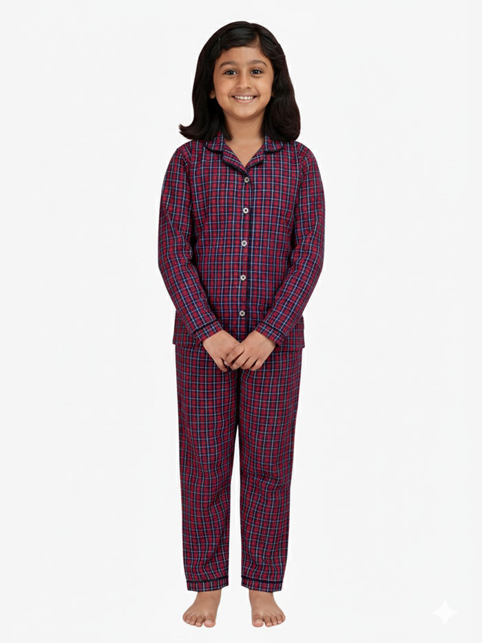 CLASSIC RED CHECKED - KIDS PJ SET