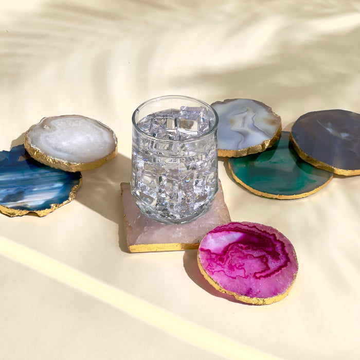 Coasters S/4 Green Agate