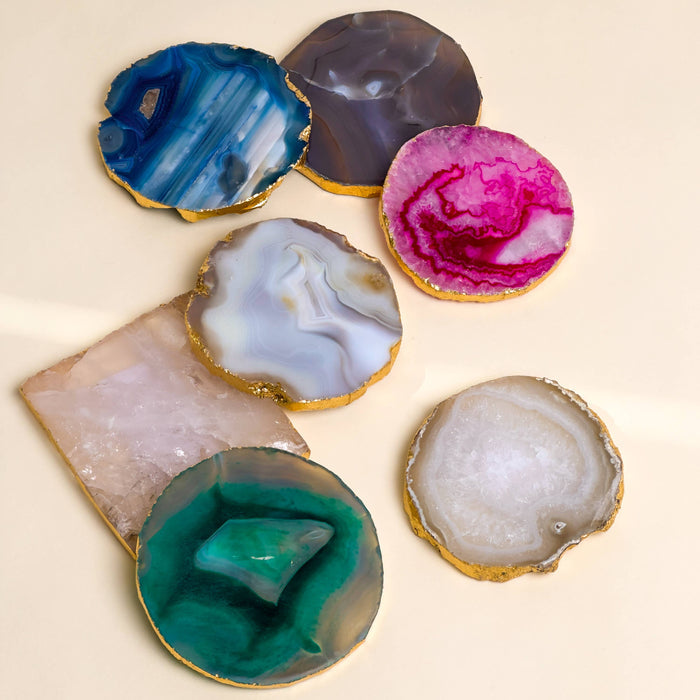 Coasters S/4 Green Agate