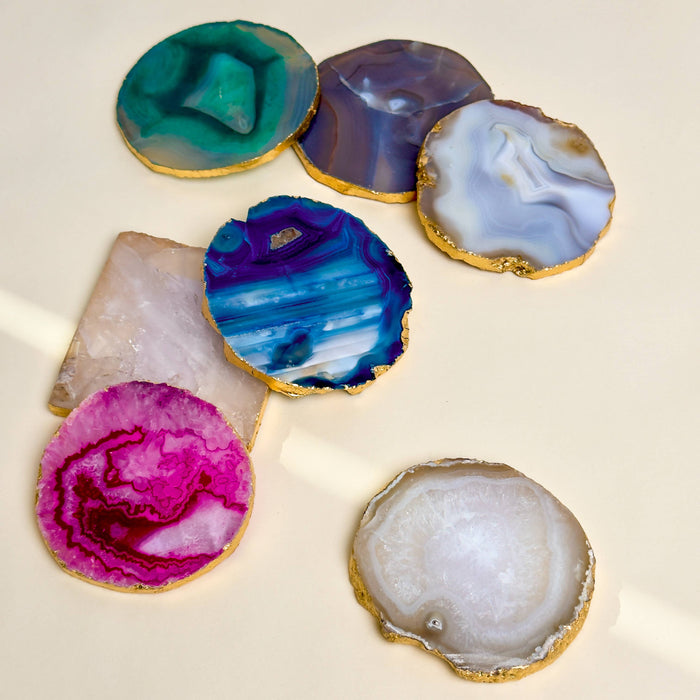 Coasters S/4 Green Agate