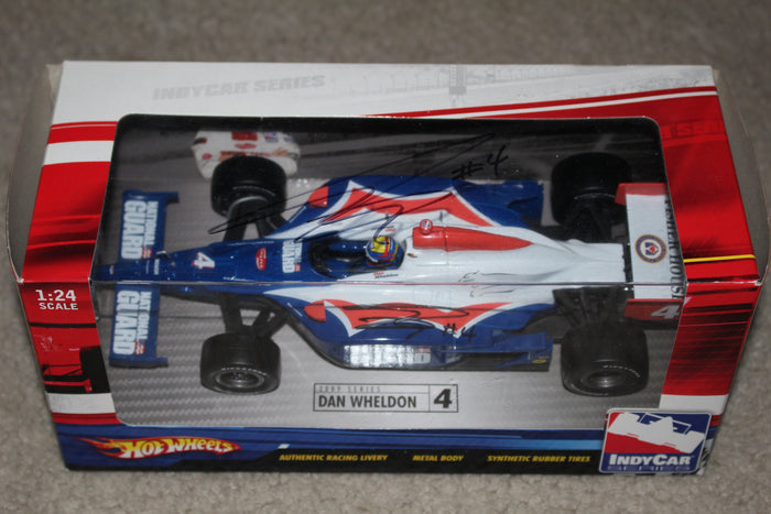 Dan Wheldon Autographed Hot Wheels National Guard Indy Diecast Car - Vintage Indy Sports