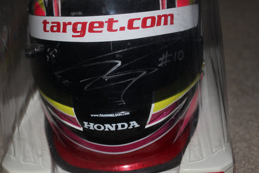 Dan Wheldon Autographed Mini Bell Helmet - Vintage Indy Sports