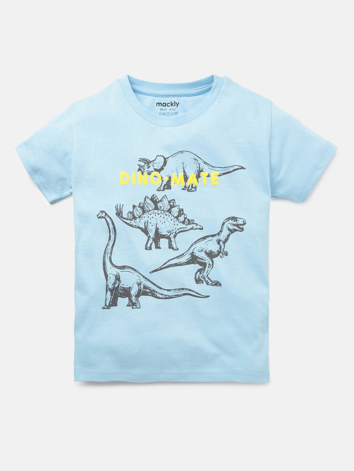 Dino-Mate Boys Printed Cotton T-Shirt