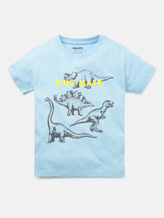Dino-Mate Boys Printed Cotton T-Shirt