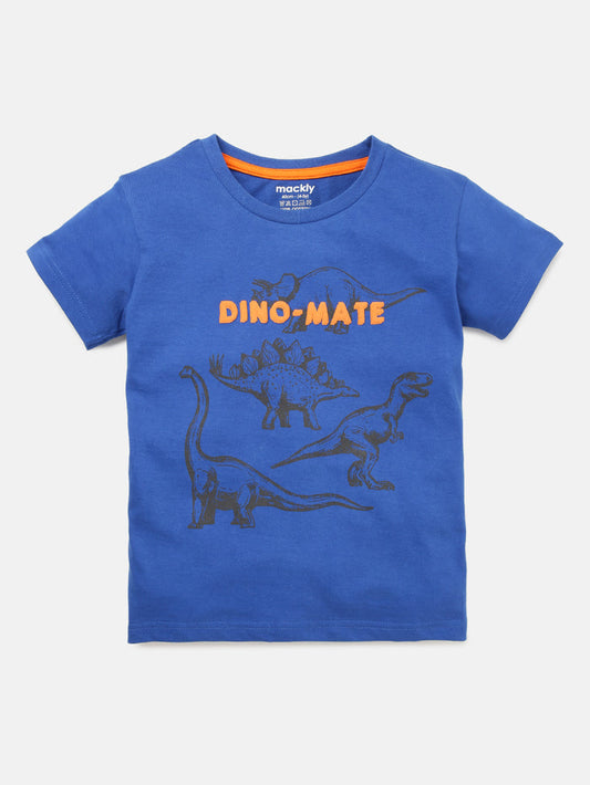 Dino-Mate Boys Printed Cotton T-Shirt