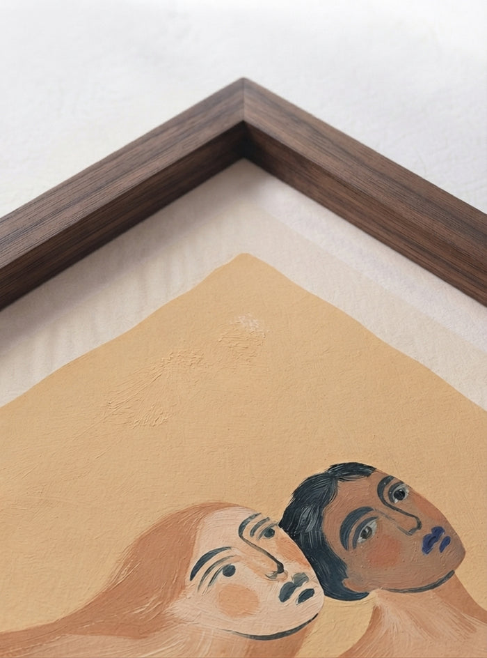 21x29.7 cm / 8x12" Framed | Brown Frame