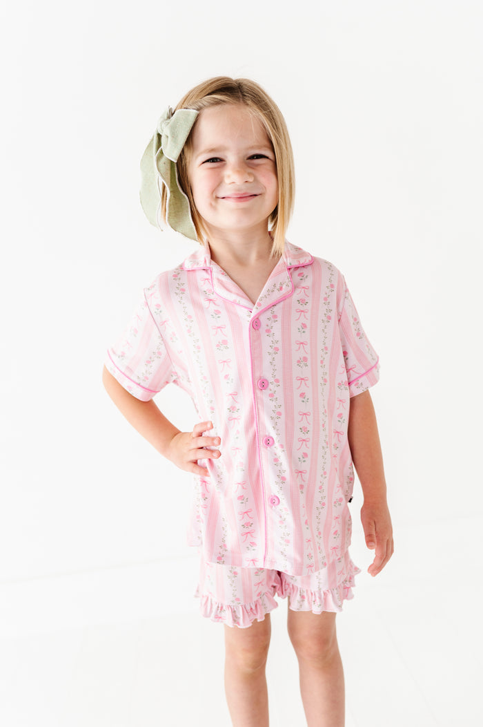 Everything's Coming Up Roses Button-Down Short Set Pajamas
