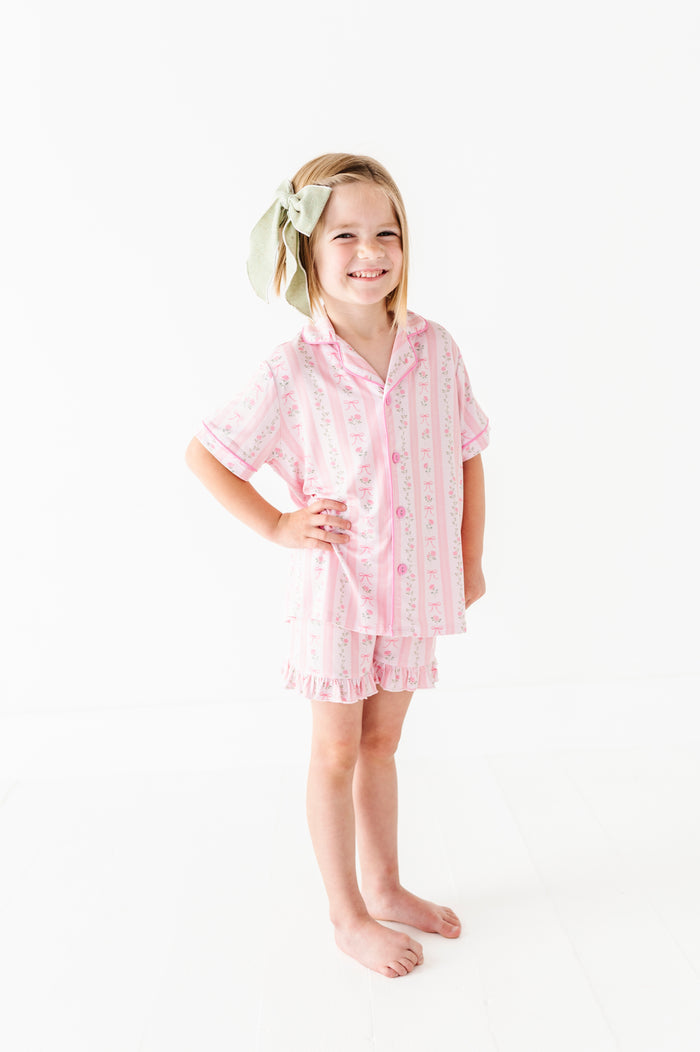 Everything's Coming Up Roses Button-Down Short Set Pajamas