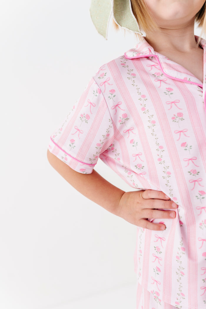 Everything's Coming Up Roses Button-Down Short Set Pajamas