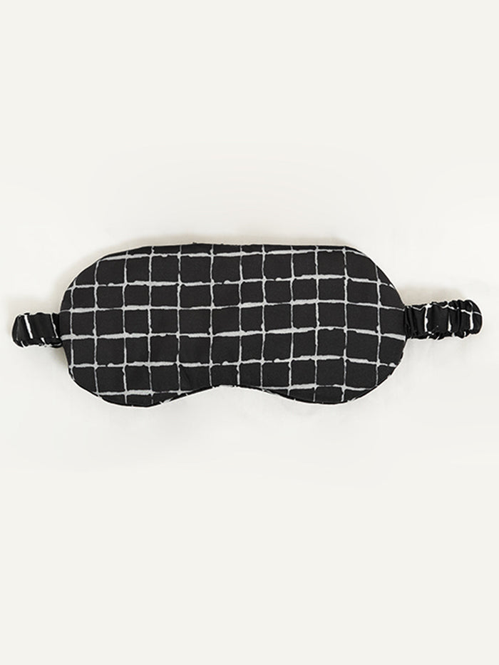 EYE MASK, BLACK CHECKS