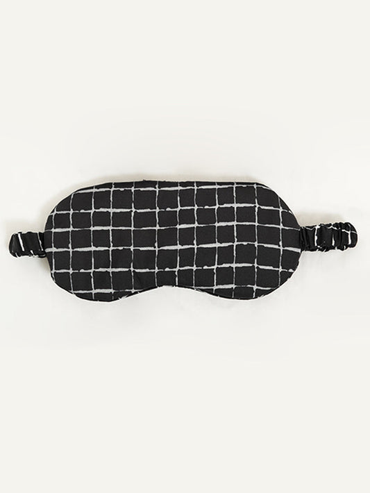 EYE MASK, BLACK CHECKS