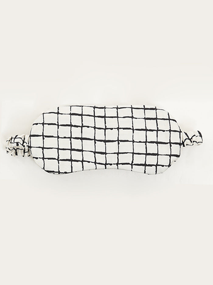 EYE MASK, WHITE CHECKS