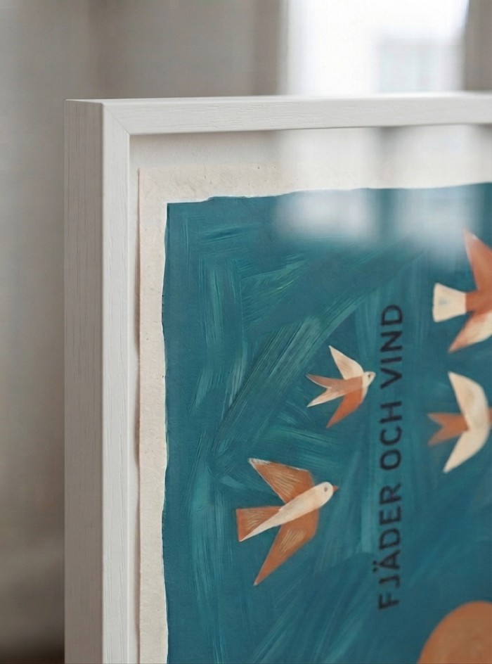 21x29.7 cm / 8x12" Framed | White Frame
