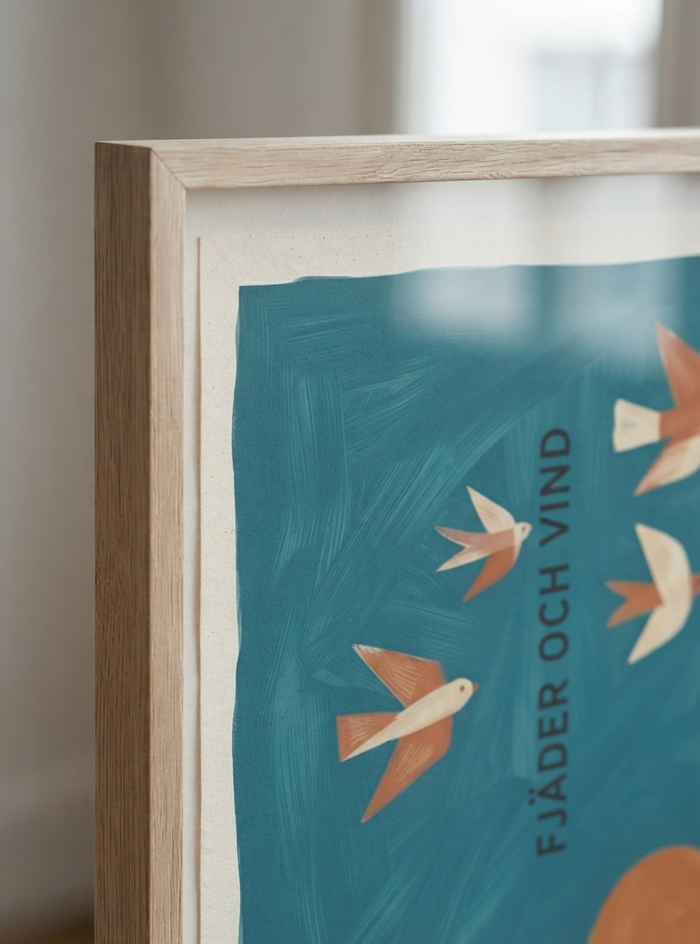 21x29.7 cm / 8x12" Framed | Oak Frame
