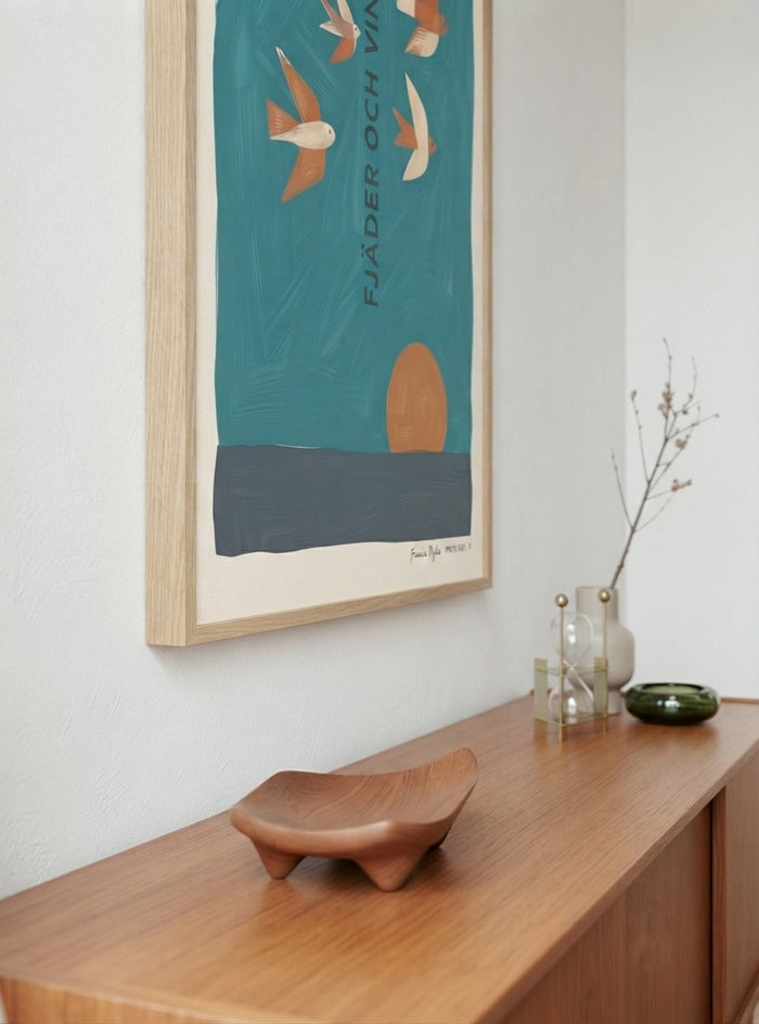 Fjader Och Vind | Mid-Century Bird Art Print