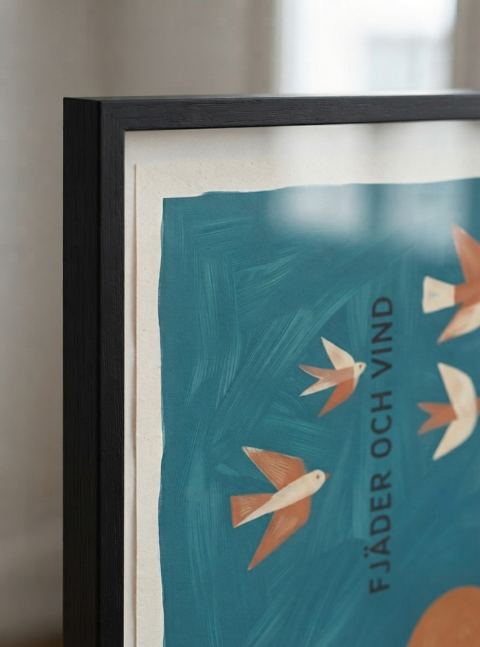 21x29.7 cm / 8x12" Framed | Black Frame