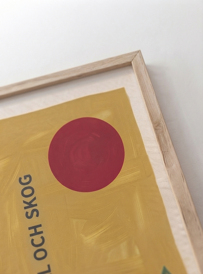21x29.7 cm / 8x12" Framed | Oak Frame