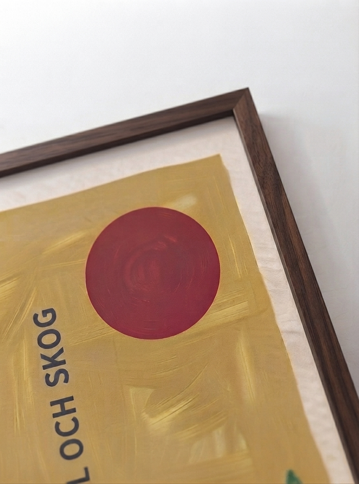 21x29.7 cm / 8x12" Framed | Brown Frame
