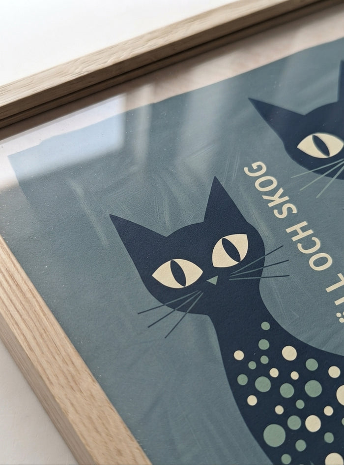 21x29.7 cm / 8x12" Framed | Oak Frame