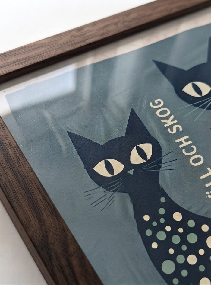 21x29.7 cm / 8x12" Framed | Brown Frame