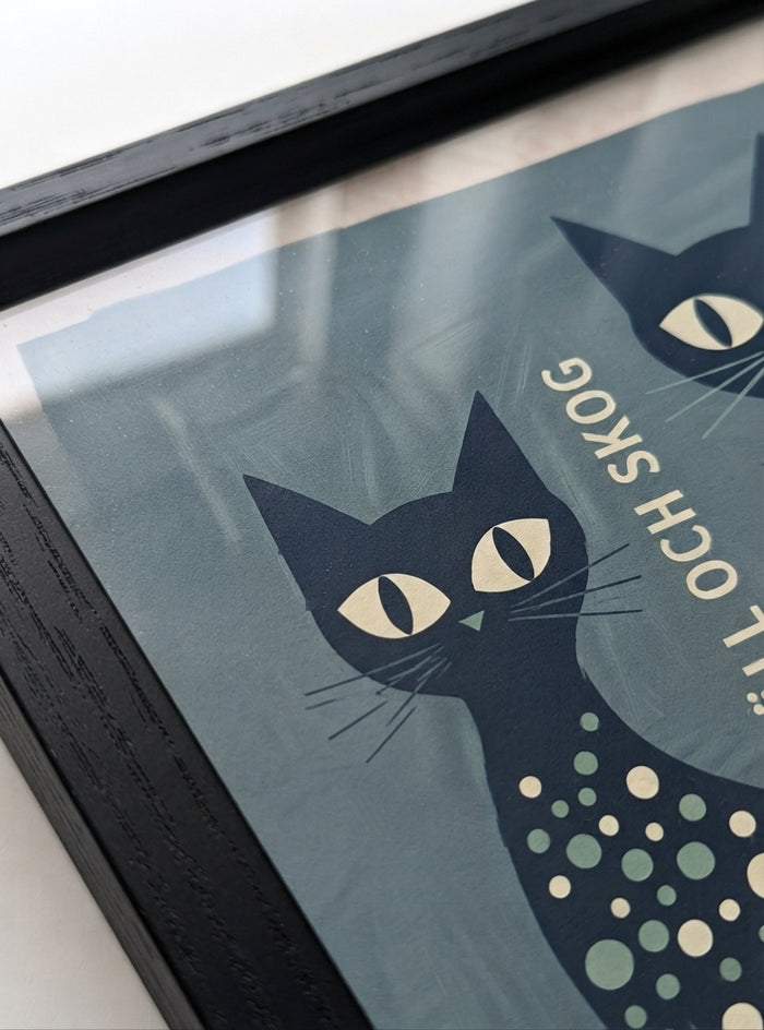 21x29.7 cm / 8x12" Framed | Black Frame