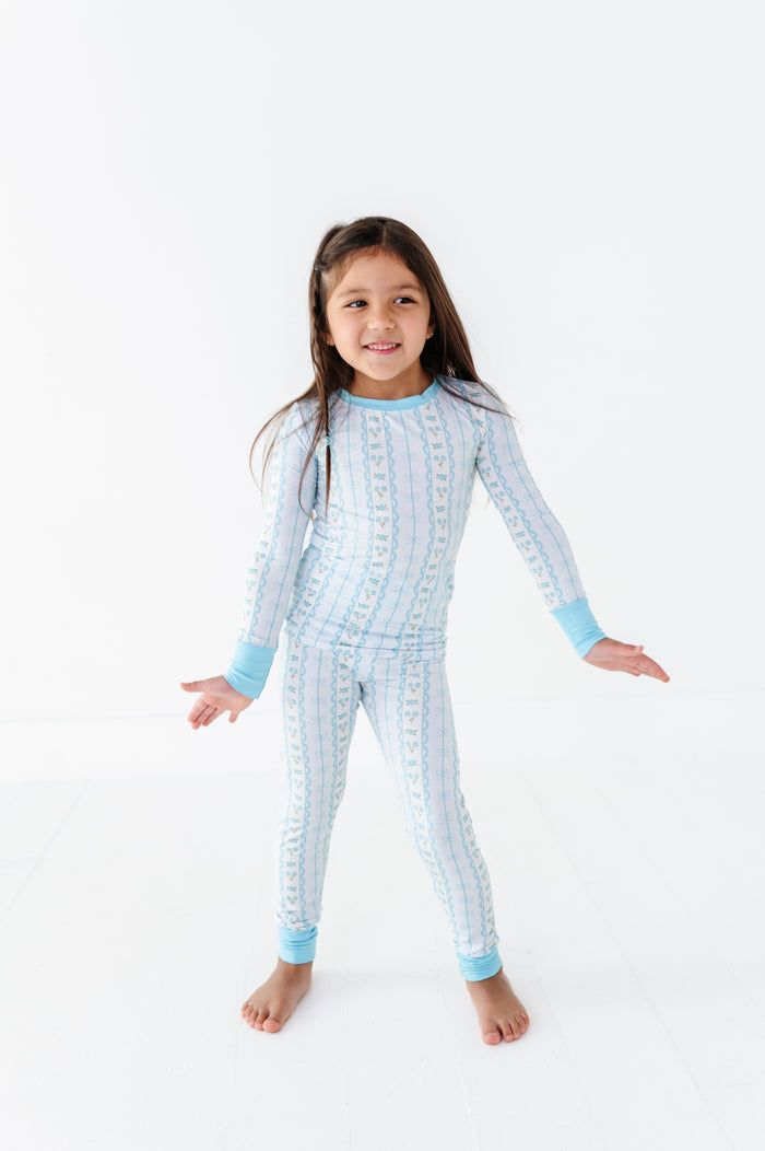 Forget Me Knot Kids Pajamas- Blue