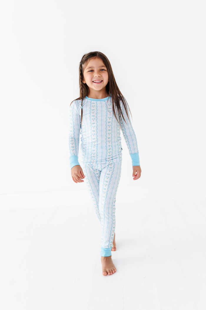 Forget Me Knot Kids Pajamas- Blue