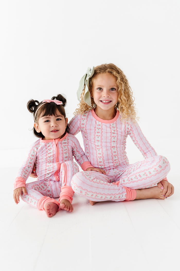 Forget Me Knot Kids Pajamas- Pink