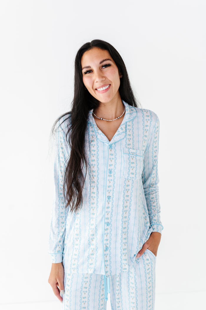 Forget Me Knot Women's Luxe Lounge- Blue