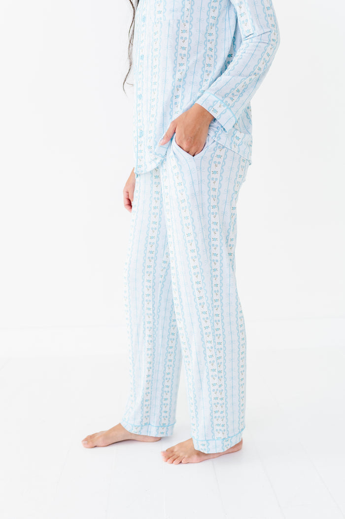 Forget Me Knot Women's Luxe Lounge- Blue