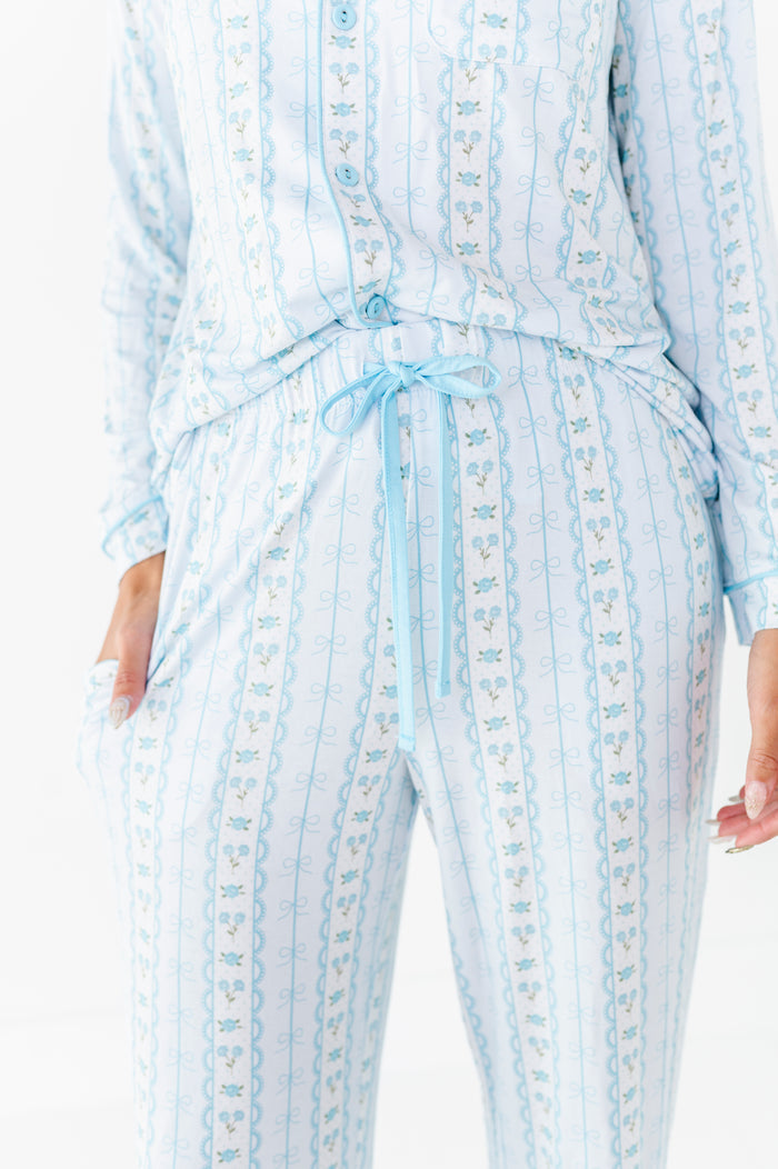 Forget Me Knot Women's Luxe Lounge- Blue