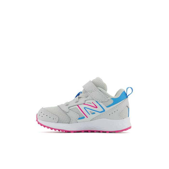 Fresh Foam 650 Bungee Lace with Top Strap - Summer Fog with Hi-Pink and Vibrant Sky - Kids